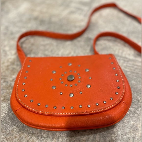 Grace Adele Handbags - Grace Adele Orange Crossbody Shoulder Purse Handbag Bag Studded Card Slots